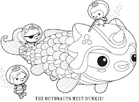 The Octonauts meet Dunkie coloring page