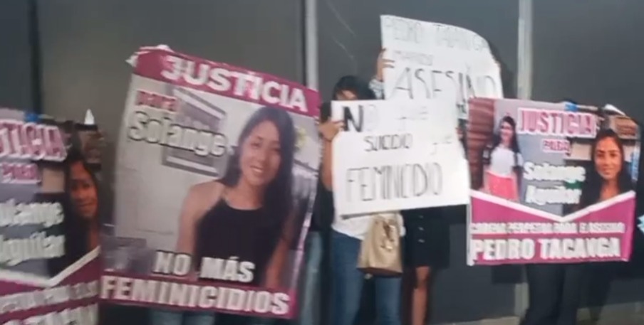 Protesta por presunto feminicidio en Trujillo