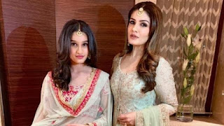 Raveena Tandon dengan putrinya