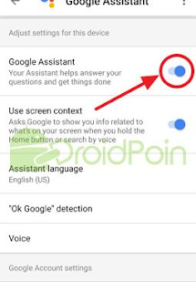 Cara mematikan google assistant di semua tipe hp android: