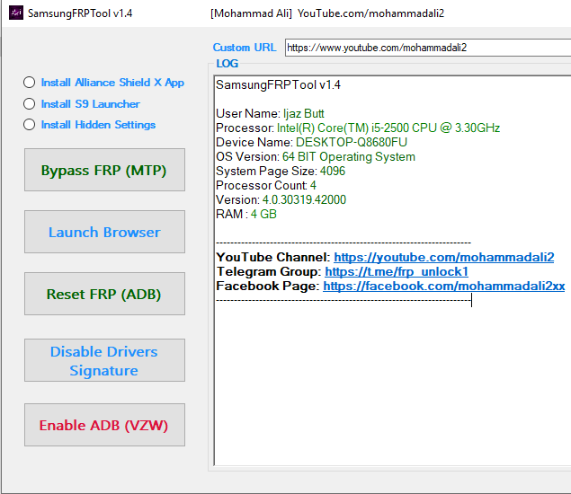 Samsung FRP Unlock Tool v1.4