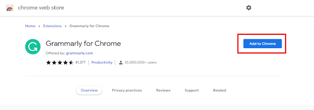 Add Grammarly to Chrome