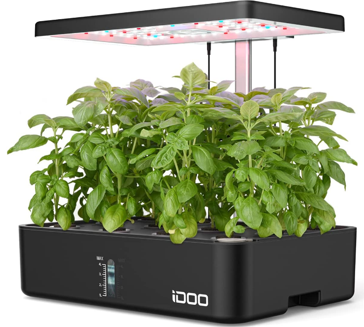 Idoo 12pods hydroponics growing system indoor garden with led grow light