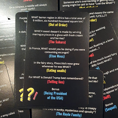 Out Of Order Game Review Card Question examples