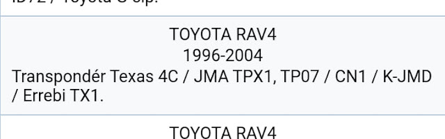 Clone Toyota RAV4 2002 4C Transponder Key 1