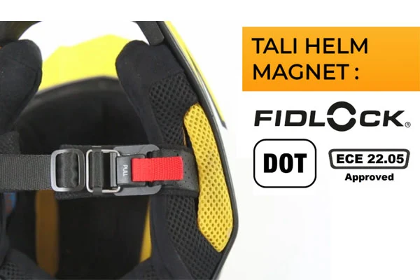 Tali helm jenis fidlock (magnet)