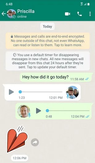 Disappearing Message On Whatsapp Can Be Set By Default on All Chat