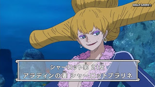 ワンピースアニメ WCI編 829話 プラリネ Charlotte Praline  | ONE PIECE ホールケーキアイランド編