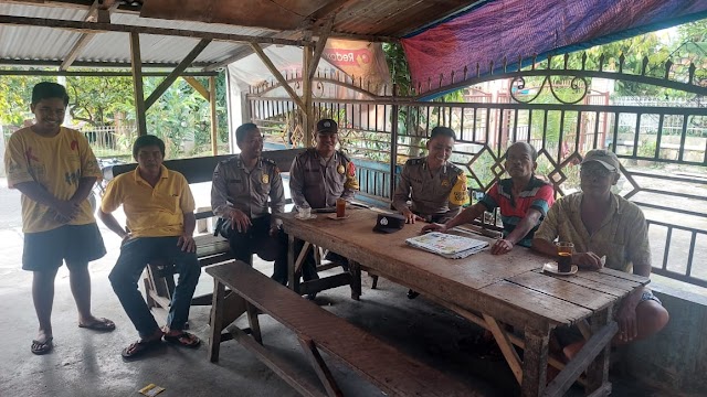 Ciptakan Pemilu Damai, Sat Binmas Polres Siantar Gelar Cooling System di Warkop 