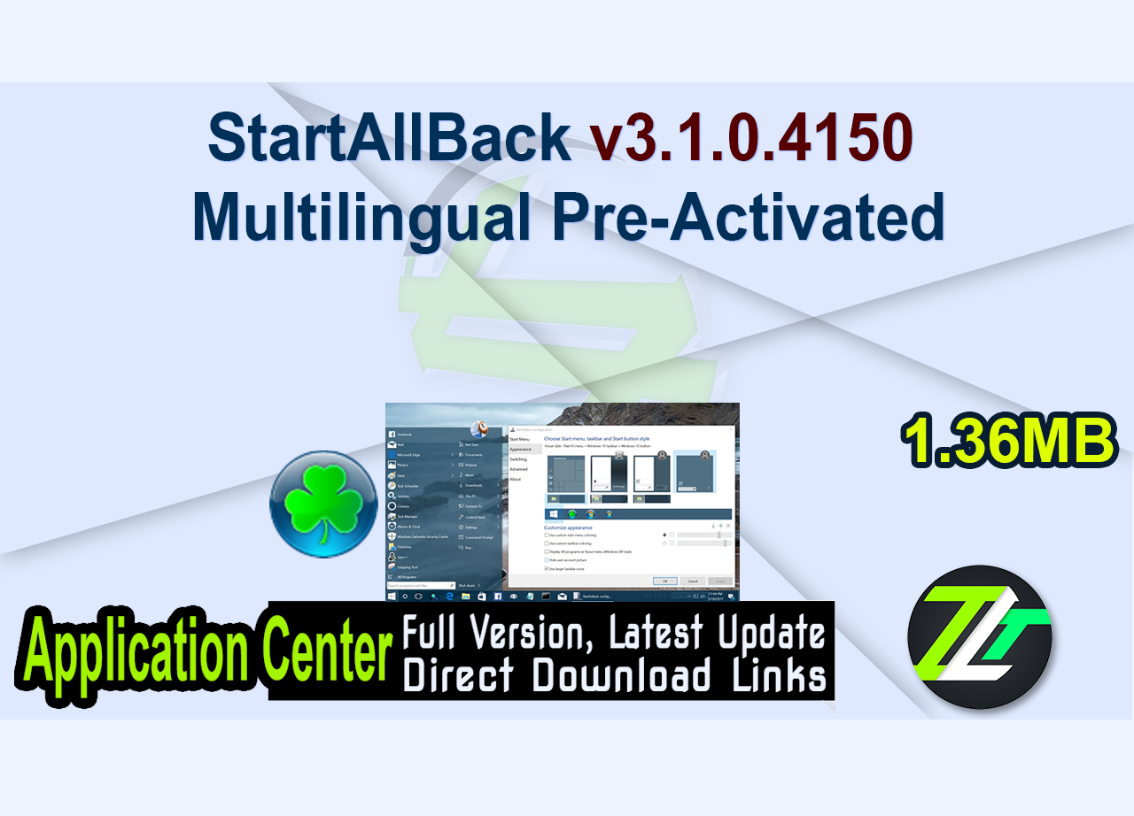 StartAllBack v3.1.0.4150 Multilingual Pre-Activated