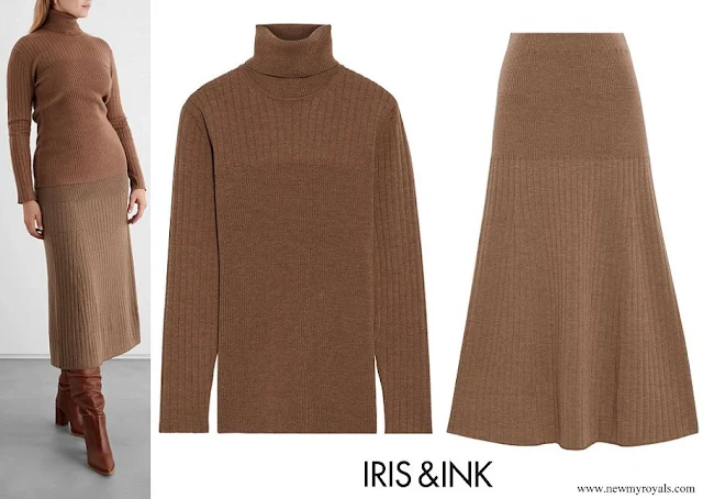 Kate Middleton wore Eloise sweater and Ernestine skirt by Iris & Ink