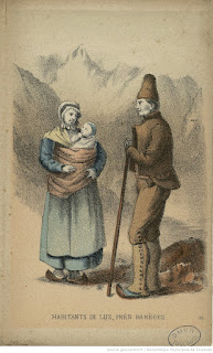Название :  Habitants de Luz, près Barèges Автор  :  Gorse, Pierre (1816-1875). Illustrateur
