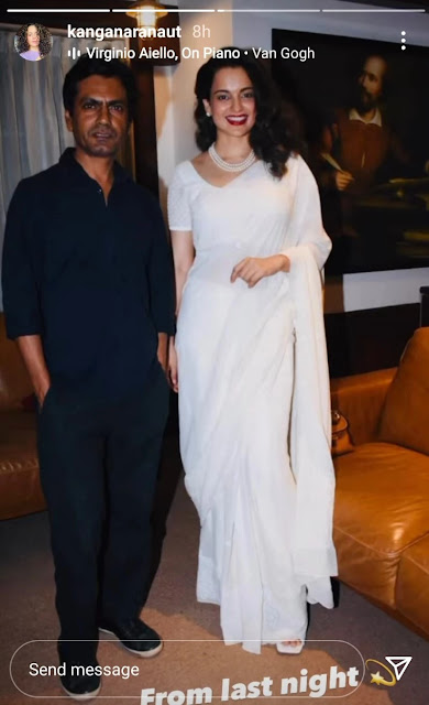 kangana ranuat at Nawazuddin Siddiqui residence