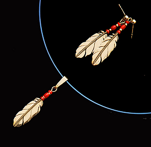Giizhigo-aadisookaanag (Sky Spirits) jewelry set