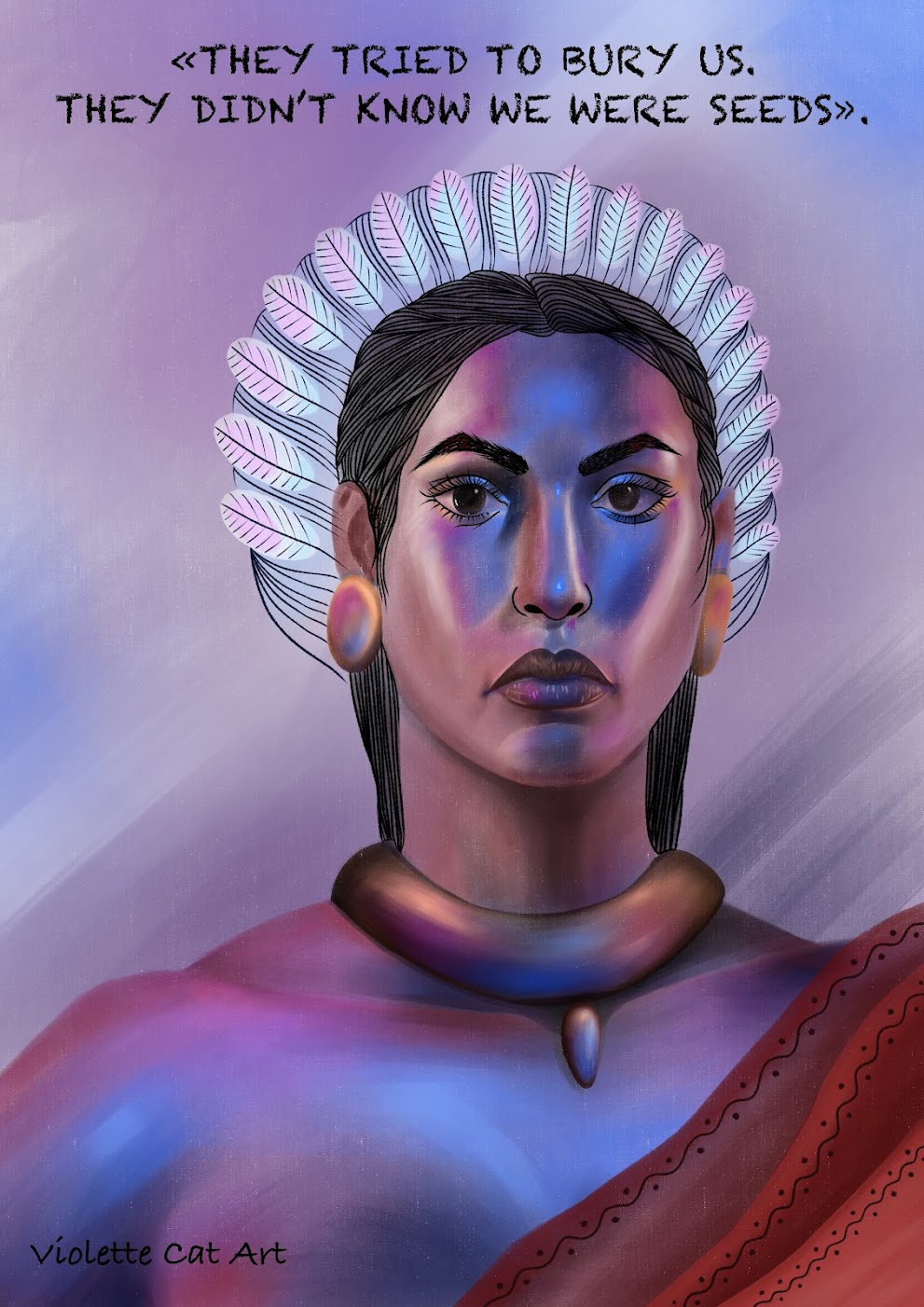 Portrait of an indigenous woman / Портрет индианки / Salamanca Procreate Brush