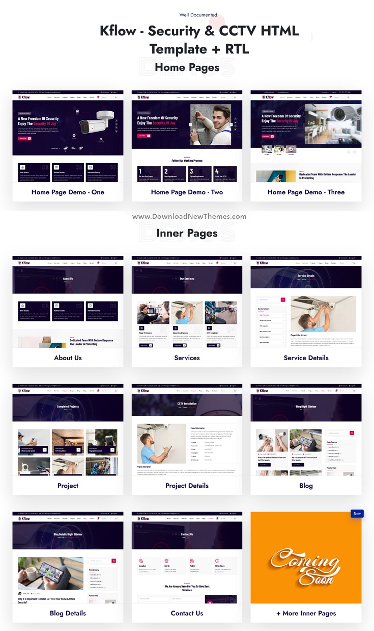 Kflow - Security & CCTV HTML Template