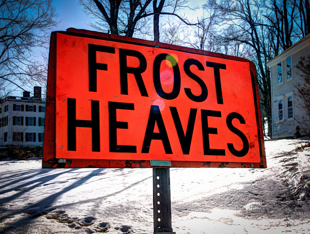 Frost Heaves Sign