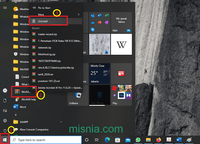 how to uninstall apps on windows 10