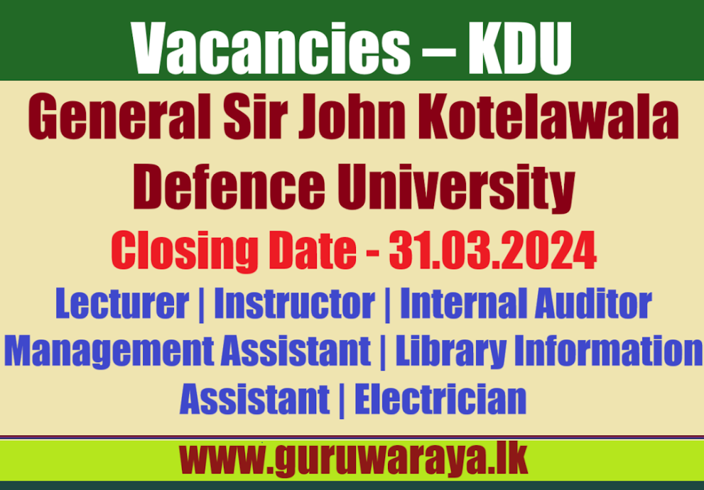 Vacancies - KDU