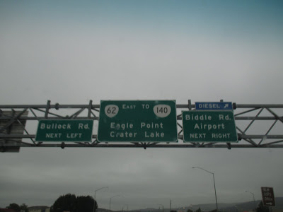 Sign On the Road from Ashland to Crater Lake