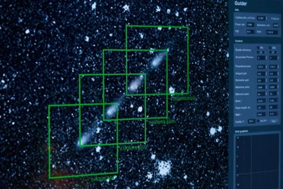 Un fotograma de la película NO MIRES HACIA ARRIBA, que muestra la trayectoria del cometa que se aproxima. Crédito: Netflix © 2021, utilizado con permiso.