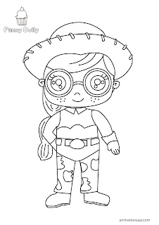 coloring book cute costumes toy story jessie