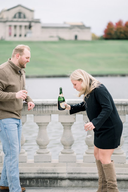 St. Louis Fall Forest Park Engagement Photos