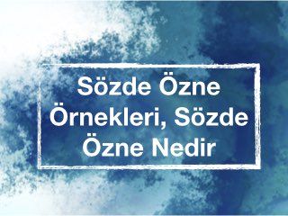 Sözde Özne Örnekleri, Sözde Özne Nedir