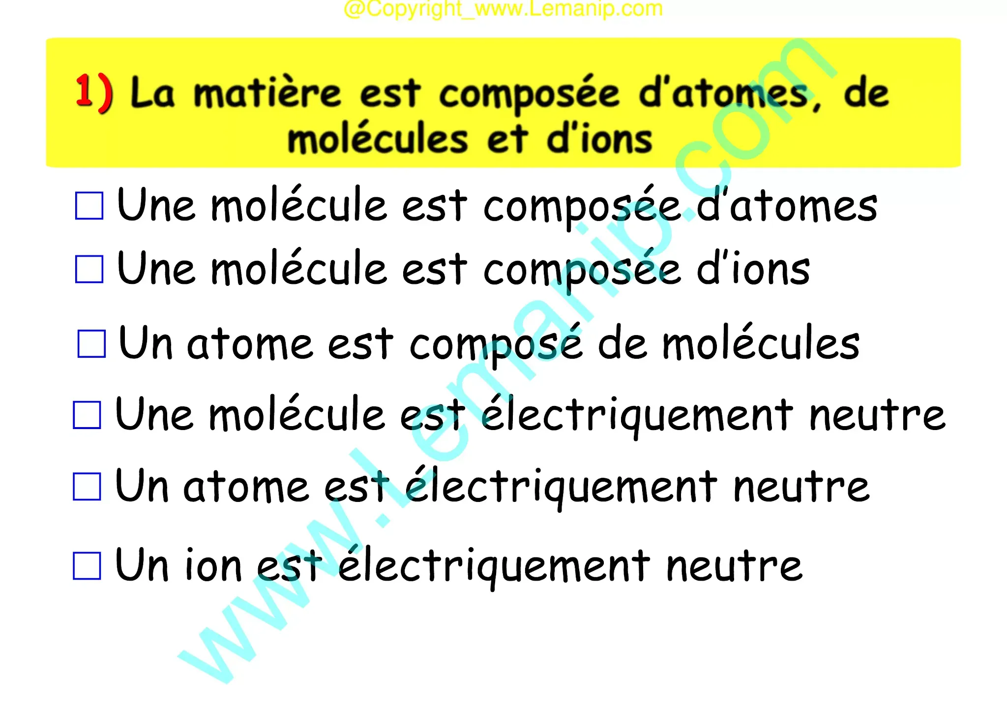 atome matiere electrone physique 1