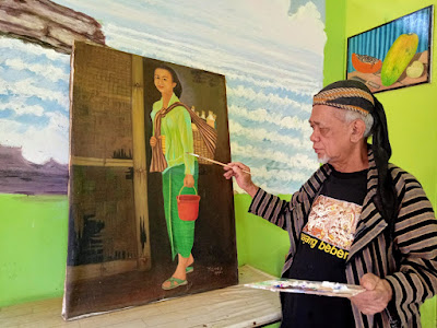 Lukisan Mistis Bakul Jamu Karya Ki Djoko,  Dilelang Miliaran Rupiah, Guna Membantu Korban Erupsi Gunung Semeru 