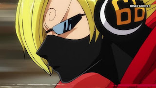 ワンピースアニメ 998話 ワノ国編 | ONE PIECE おそばマスク ステルスブラック STELTH BLACK サンジ SANJI