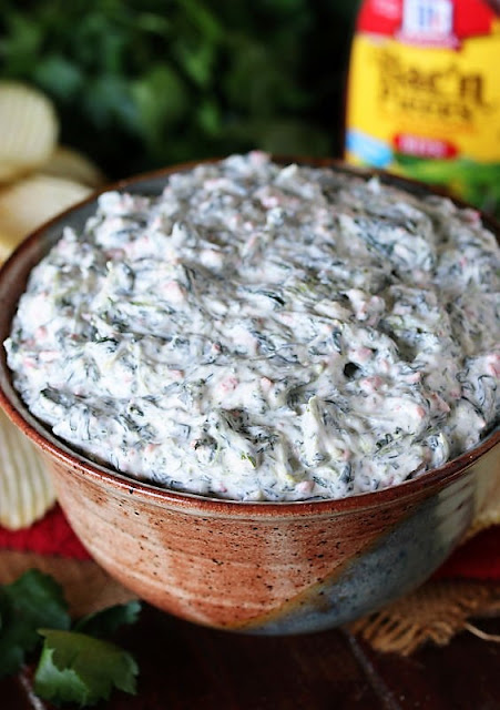 Bowl of Spinach Dip with Bacon and Ranch Image