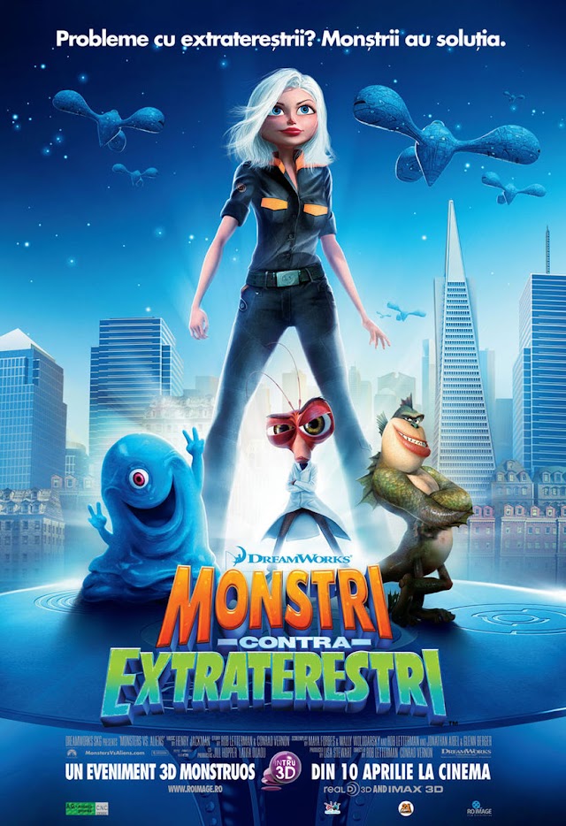 Monsters vs. Aliens (Film animatie 2009) Monștri contra extratereștri cu Reese Witherspoon si Kiefer Sutherland