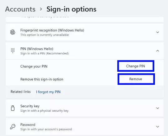 settings-accounts-sign-in- change pin-remove