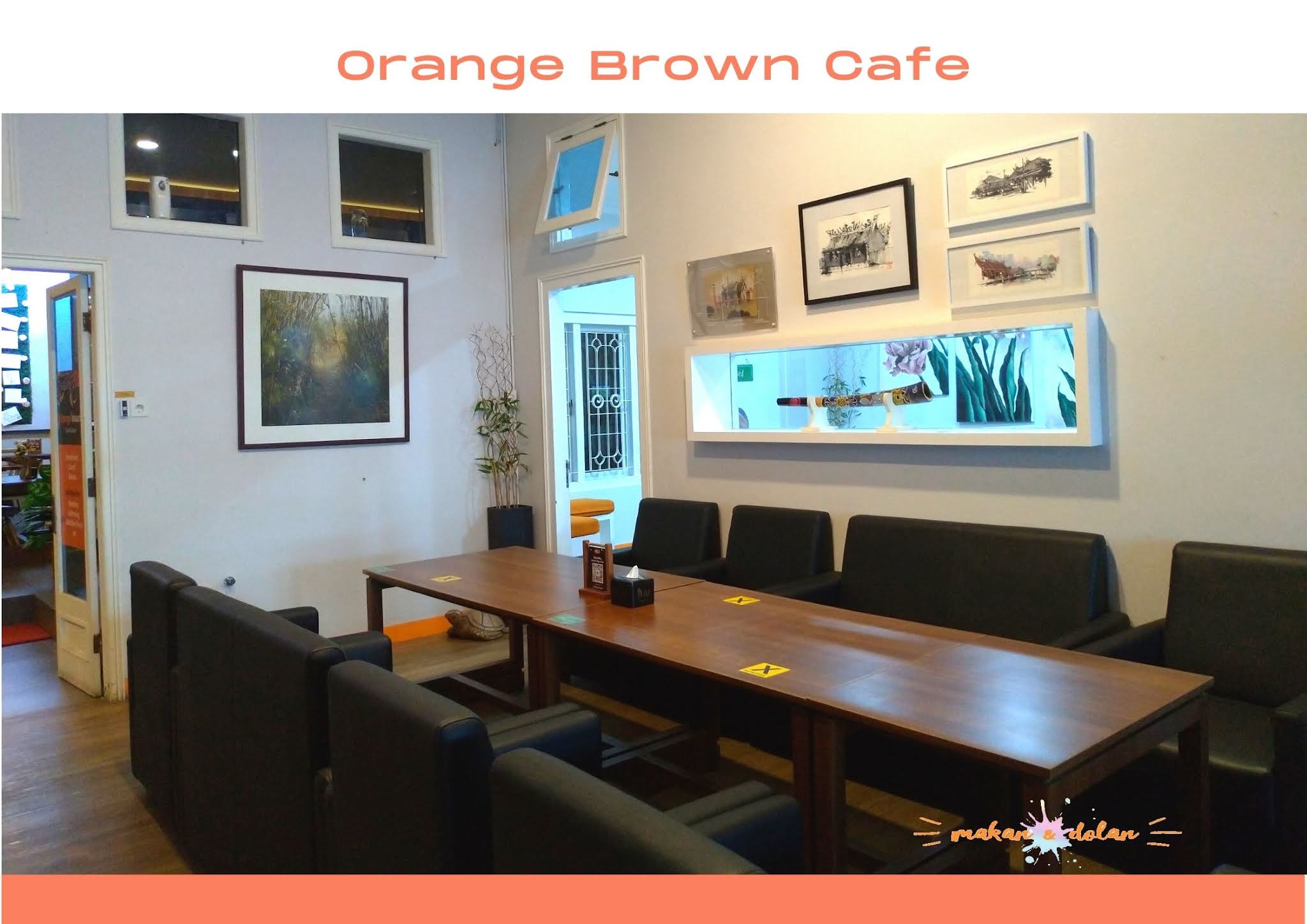orange brown cafe