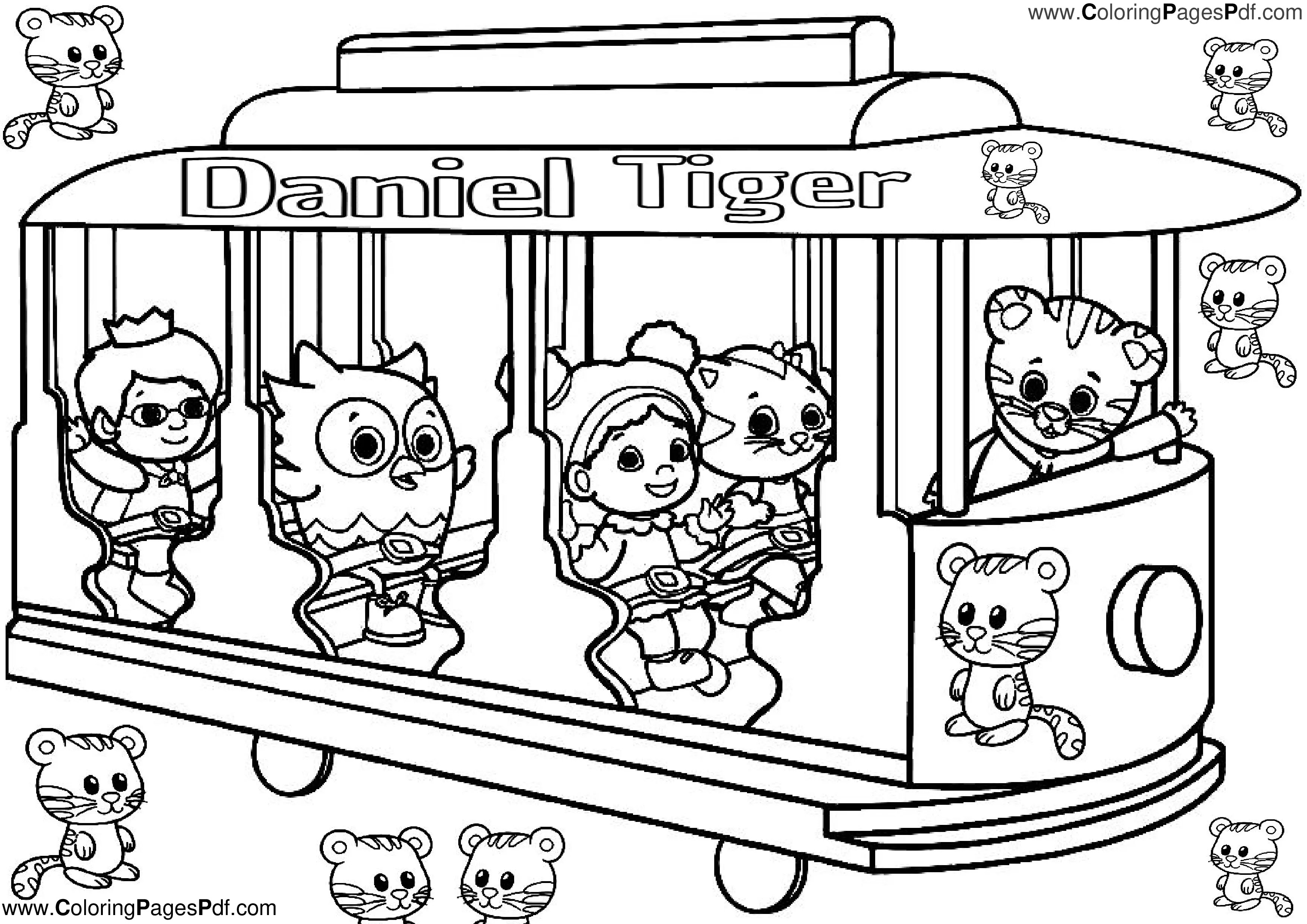 Daniel tiger coloring pages for kids