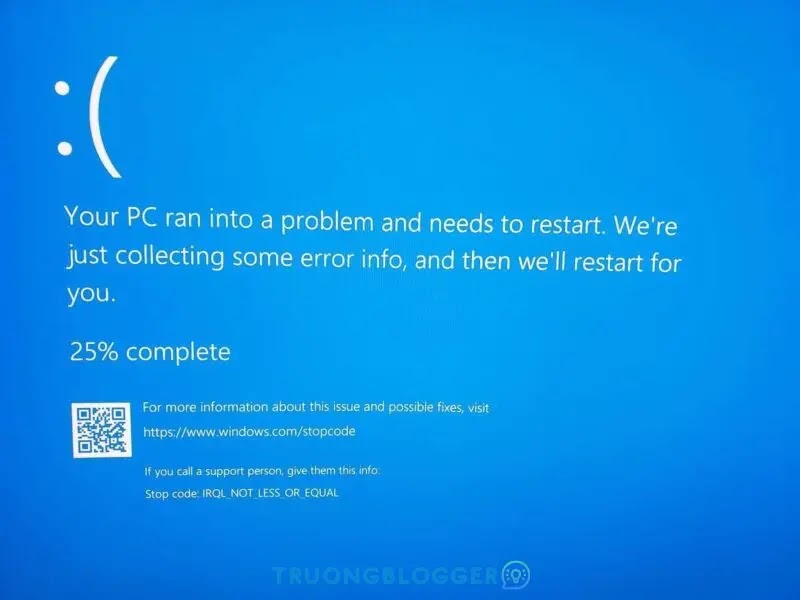 Tổng hợp các lỗi màn hình xanh thường gặp trên Windows 10 và cách khắc phục