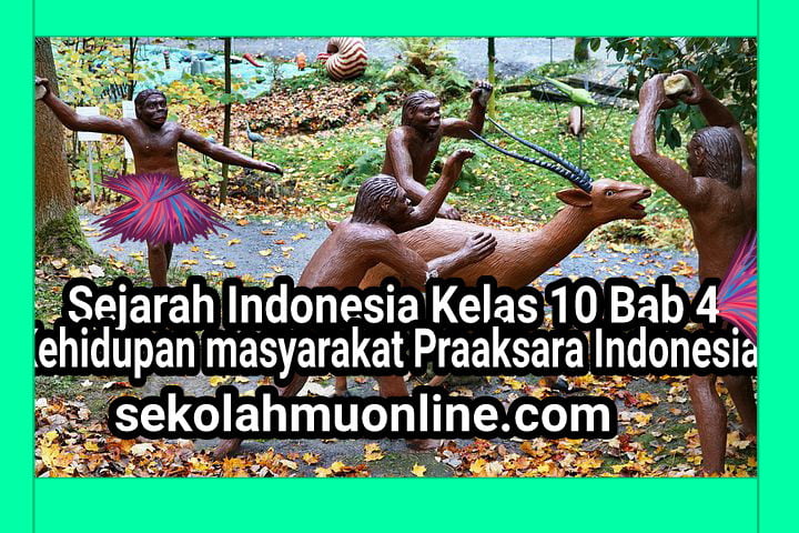 Soal Sejarah Indonesia Kelas 10 Bab 4 Kehidupan masyarakat Praaksara Indonesia lengkap dengan kunci jawaban dan pembahasannya