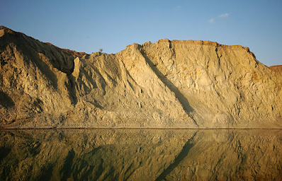 Road along a mountain beach by Hingol National Park, Pakistan.