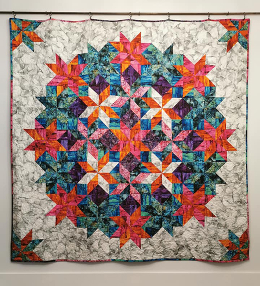 Evergrowing Mandala Quilt made by Kaylee Lam, designed by Live art gallery fabrics Studio