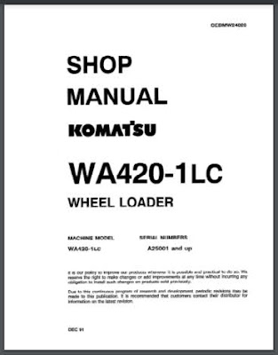 Komatsu WA420-1LC Shop Manual Wheel Loader