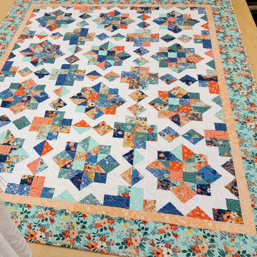 Mysterious Patchwork Quilt designed by A Doug Leko & Antler Quilt Designs, Quilted by Donna of Jordan Fabrics