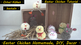 Make a beautiful Easter decoration, an Easter chick, an Easter bunny and an Easter sheep.
