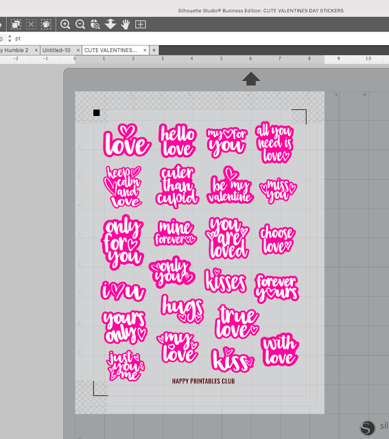 silhouette print and cut, print and cut, silhouette studio v4, stickers, sticker paper