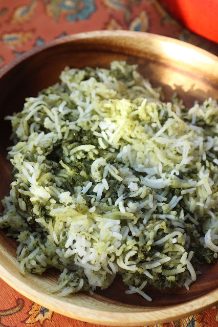 riz aux epinards inde palak rice