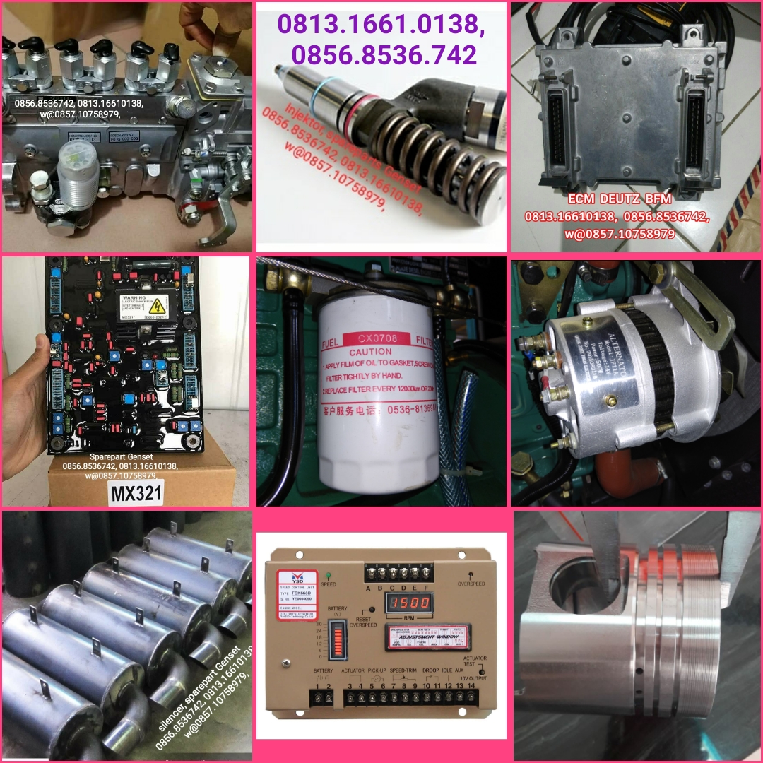 JUAL SPARE PARTS GENSET HARGA MURAH BAGUS, RADIATOR AVR SOLENOID SERVIS INJEKSI PUMP GULUNG DINAMO