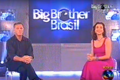 Pedro Bial e Marisa Orth no primeiro BBB