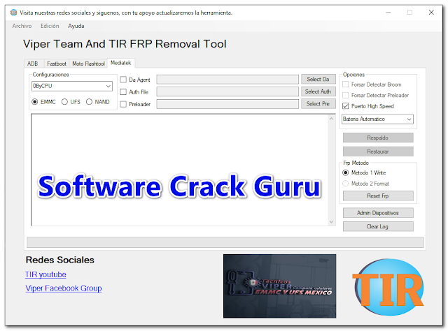 Latest Viper Team TIR FRP Removal Tool Added MediaTek Flashing Free Download - 2022