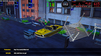 Mile High Taxi gameplay of the Taxi at ground level