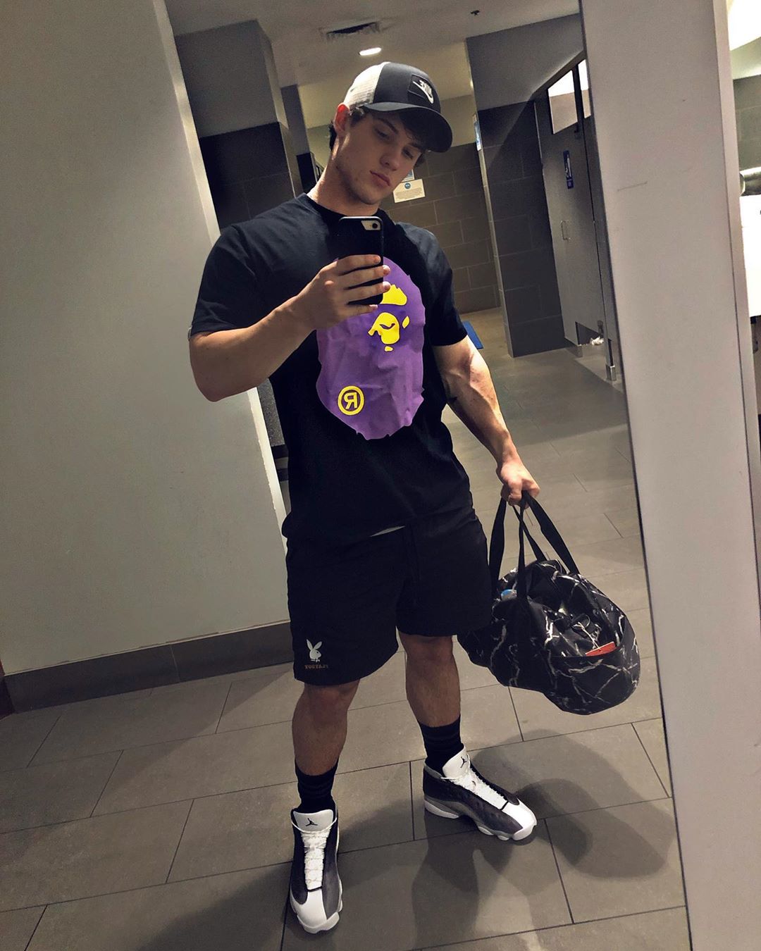 sexiest-fit-college-guy-straight-baited-gym-bathroom-selfie-cocky-bad-boy